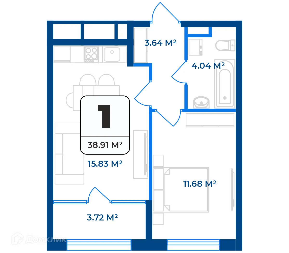 Фото квартиры в ЖК Дом на Разина