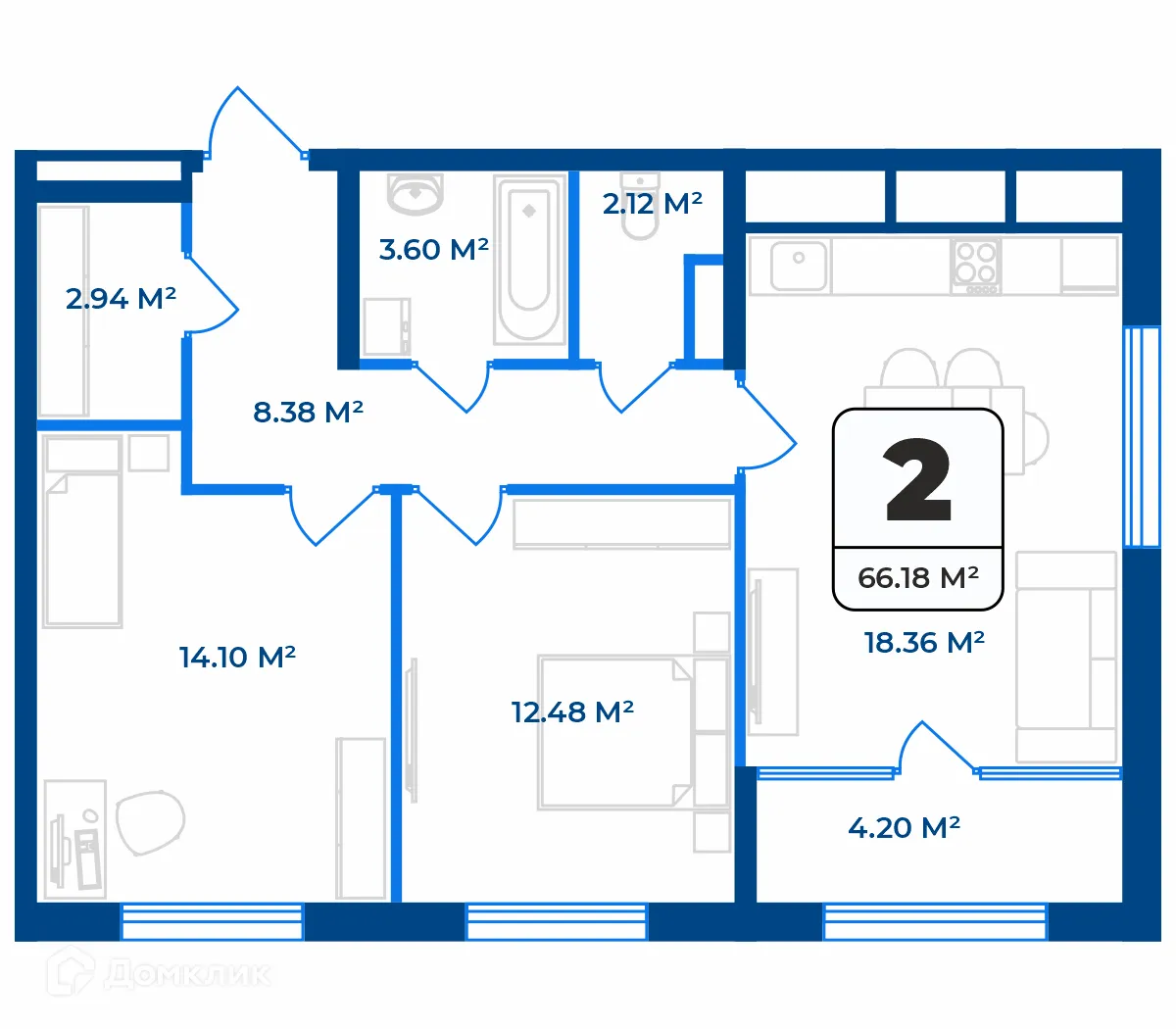 Фото квартиры в ЖК Дом на Разина