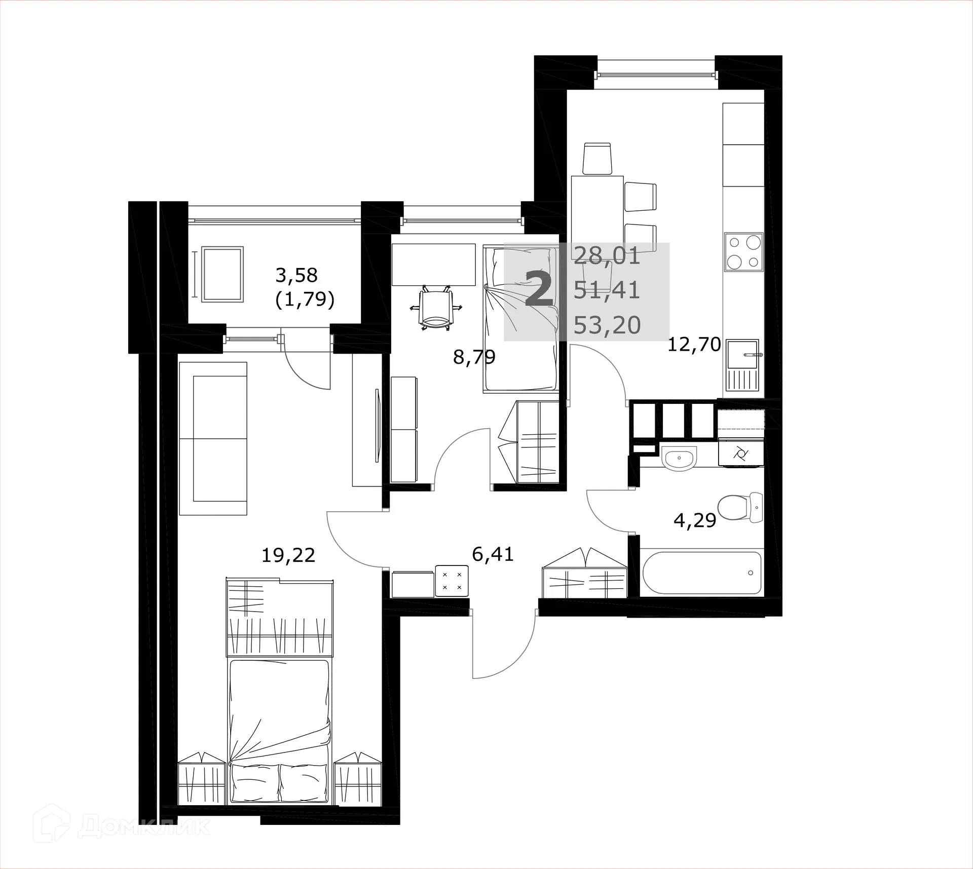 Фото квартиры в ЖК Комфорт