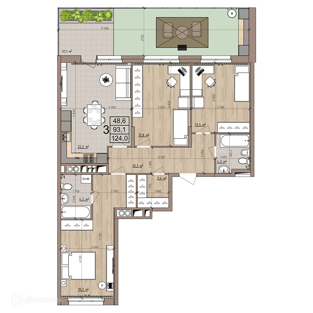 Фото квартиры в ЖК Окская стрелка