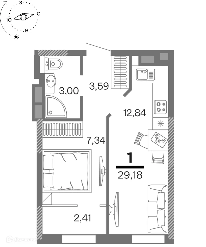 Фото квартиры в ЖК Метропарк 4