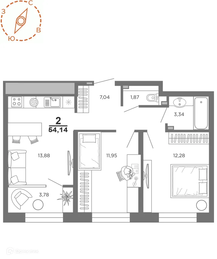 Фото квартиры в ЖК Нобель