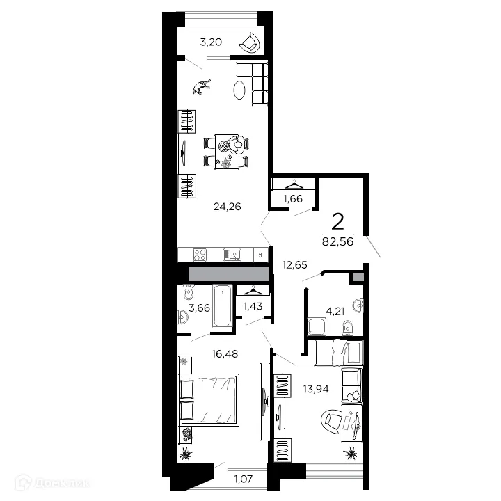 Фото квартиры в ЖК ВЕГА