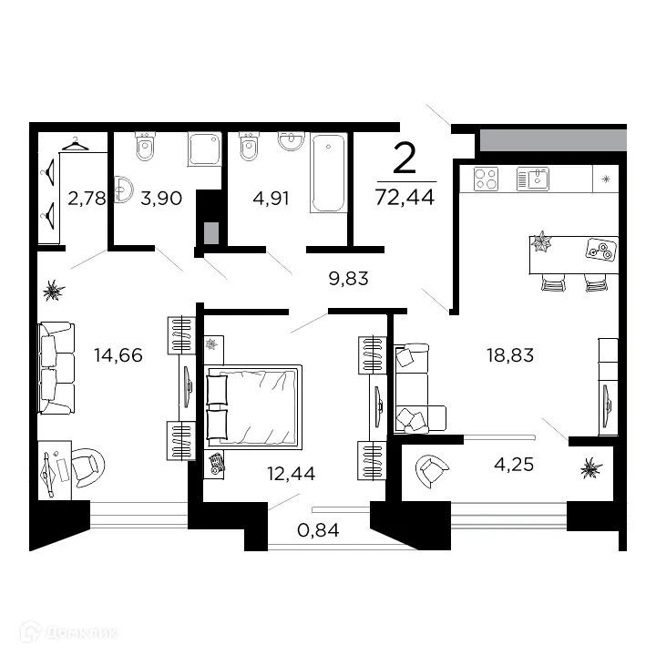 Фото квартиры в ЖК ВЕГА