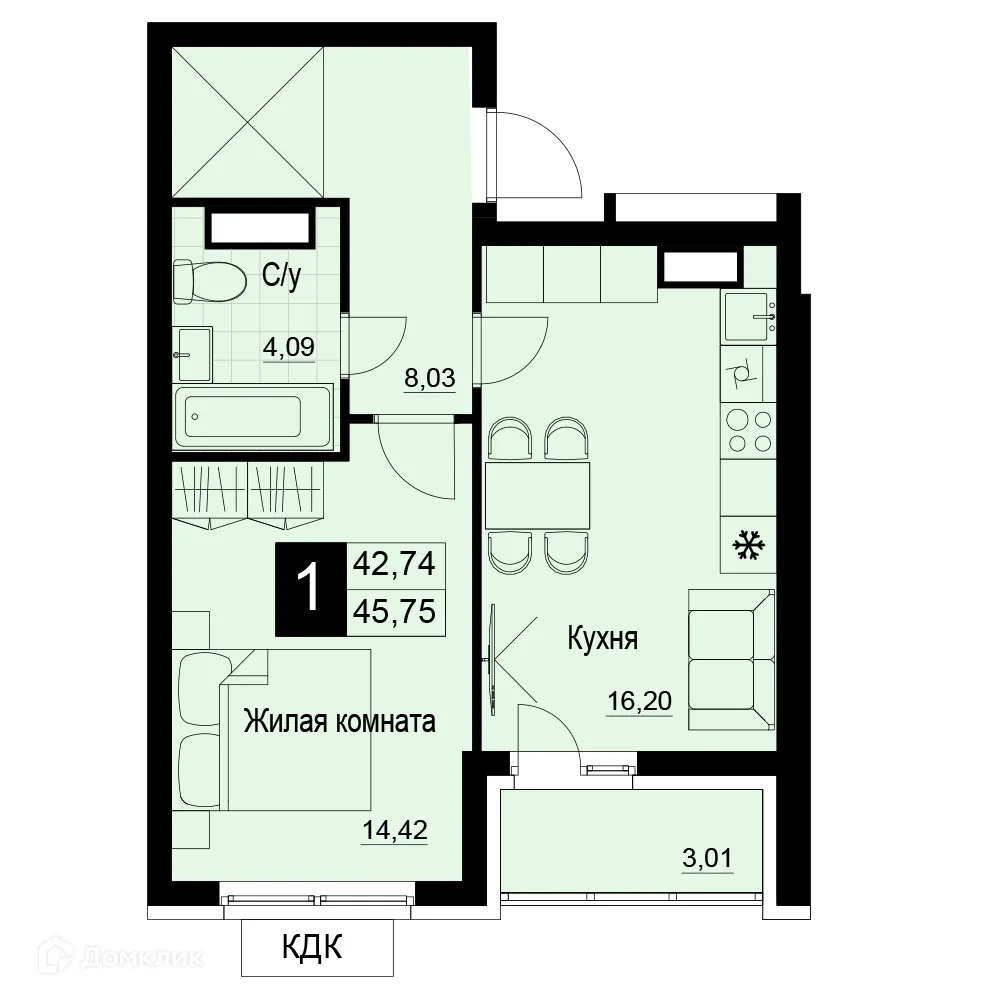 Фото квартиры в ЖК Макрорайон АМГРАД