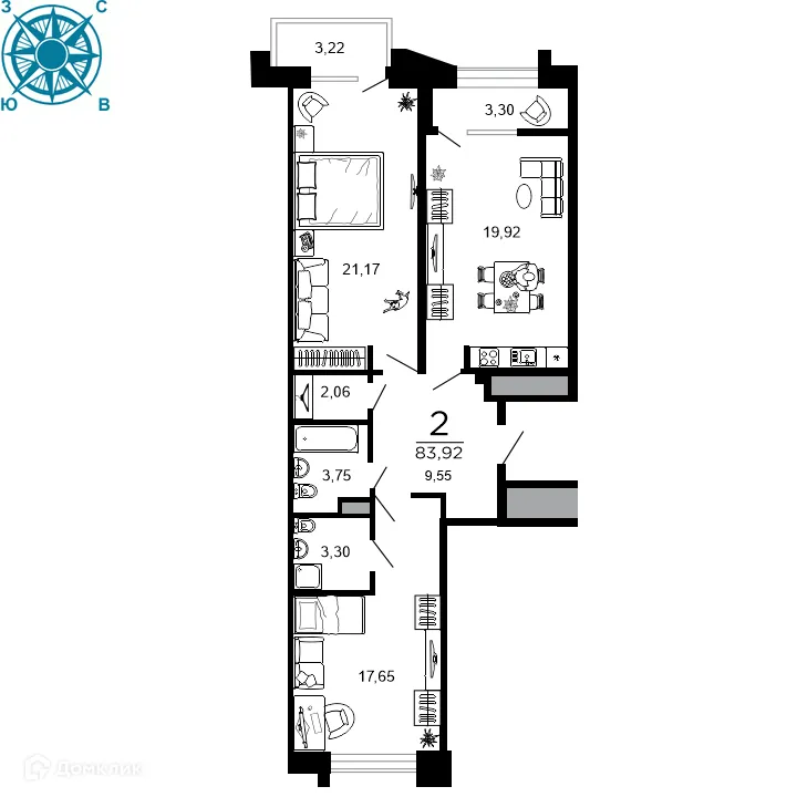 Фото квартиры в ЖК ВЕГА