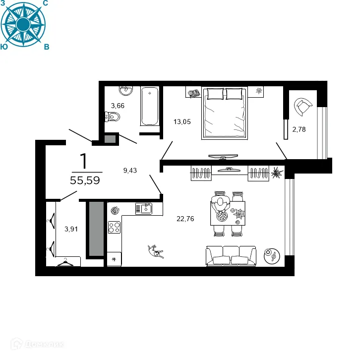 Фото квартиры в ЖК ВЕГА