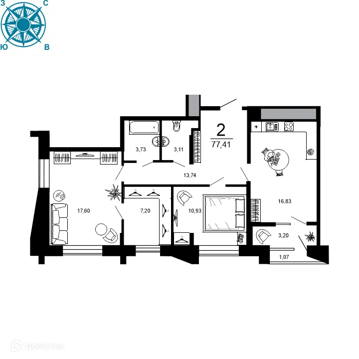 Фото квартиры в ЖК ВЕГА