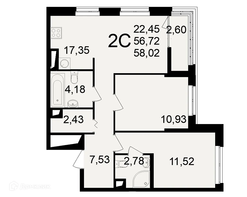 Фото квартиры в ЖК"Новое измерение"