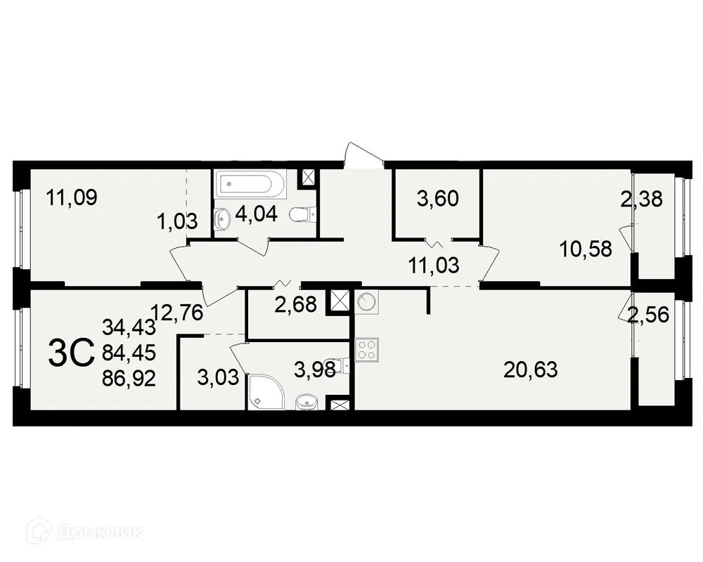 Фото квартиры в ЖК"Новое измерение"
