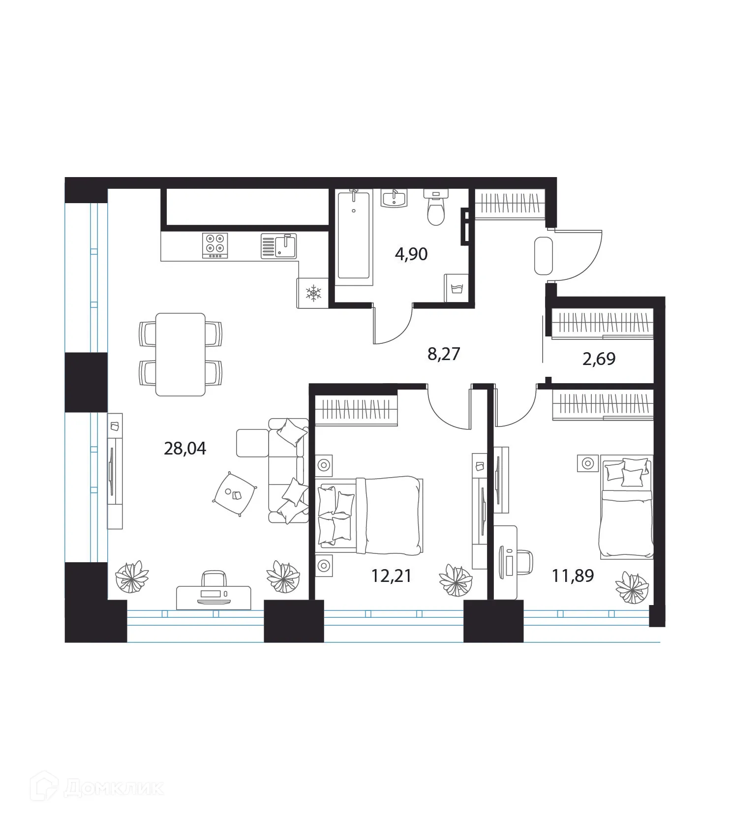 Фото квартиры в ЖК Манхэттен