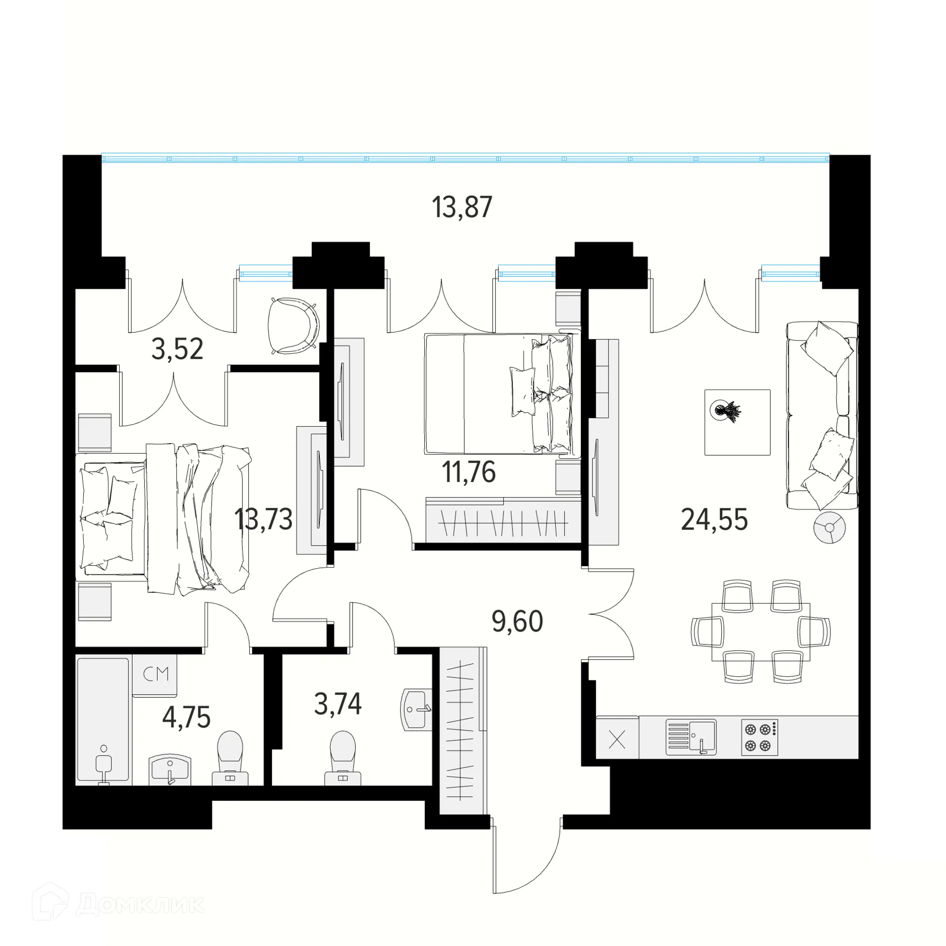 Фото квартиры в ЖК Манхэттен
