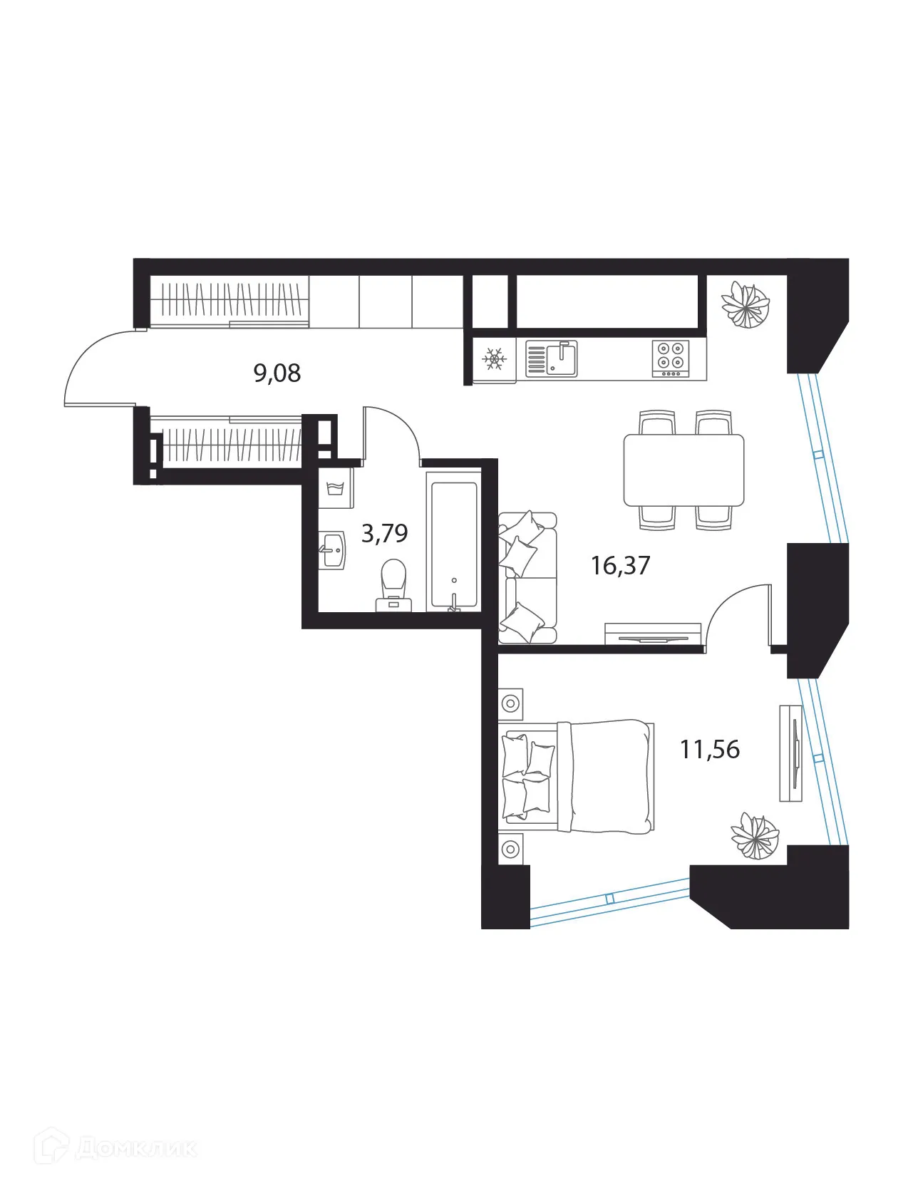 Фото квартиры в ЖК Манхэттен