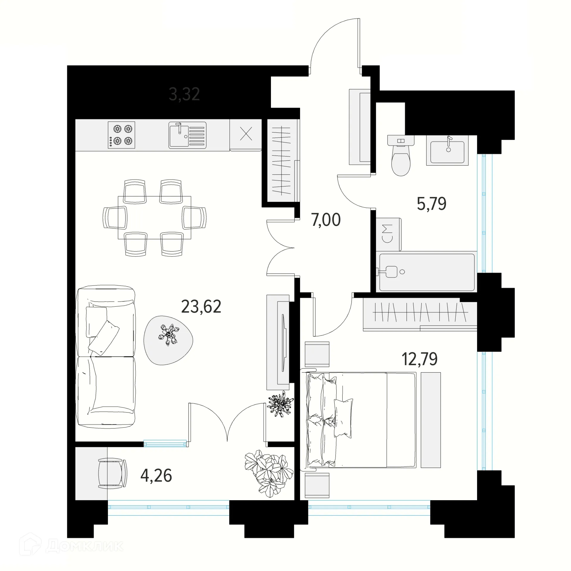 Фото квартиры в ЖК Манхэттен