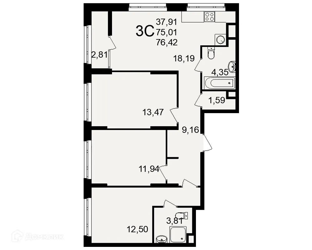 Фото квартиры в ЖК Аура