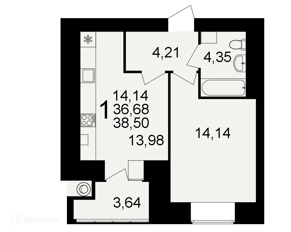 Фото квартиры в ЖК Видный