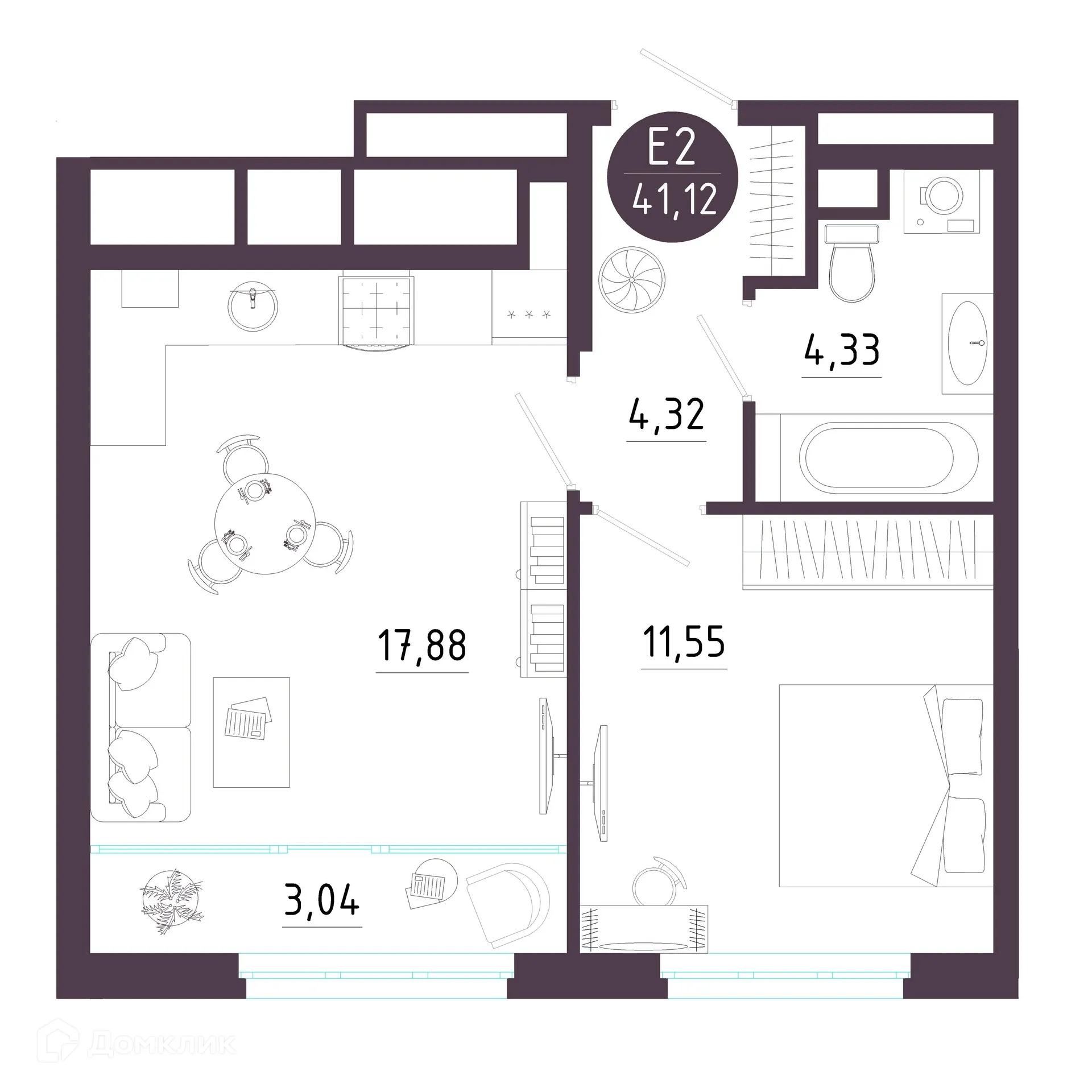 Фото квартиры в ЖК Крылья