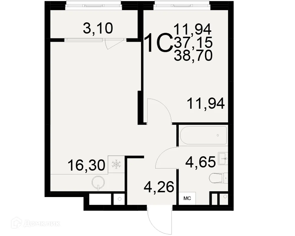 Фото квартиры в ЖК Радости жизни