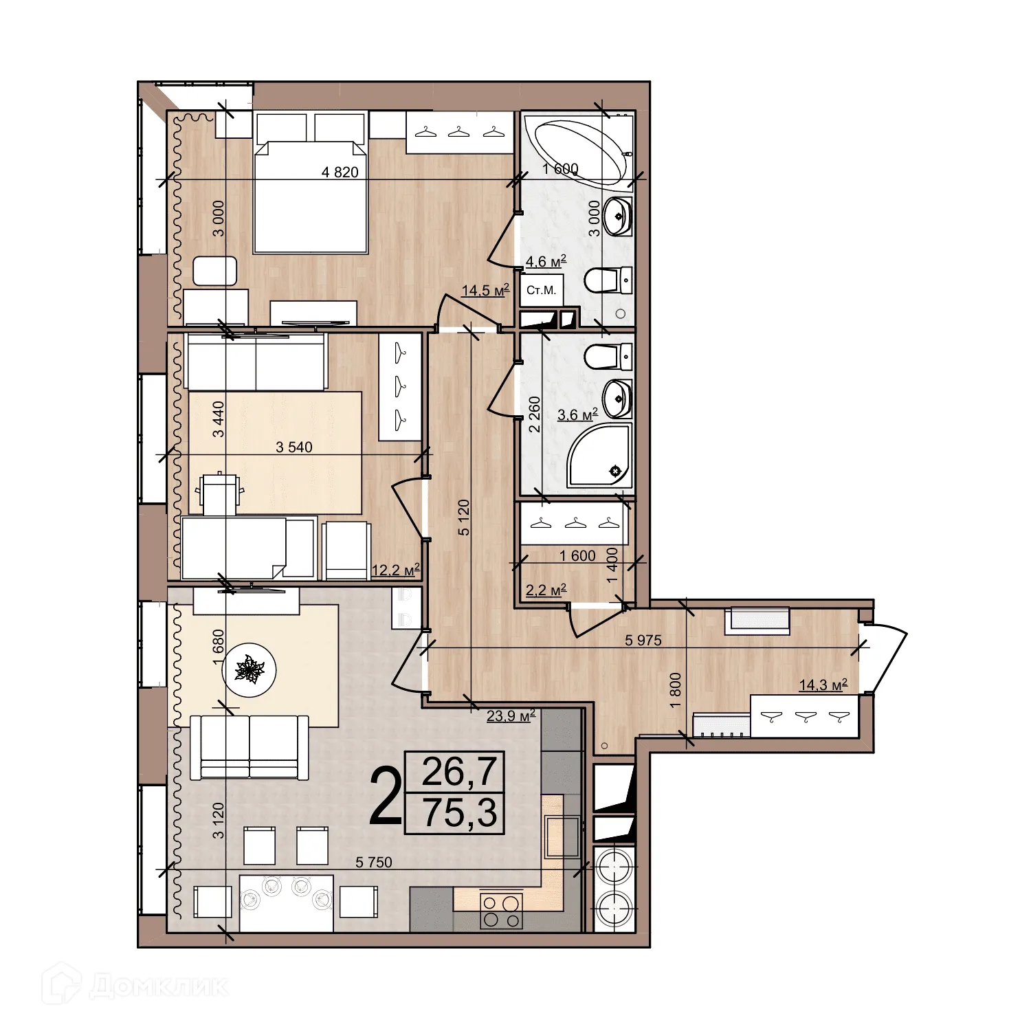 Фото квартиры в ЖК Discovery (Дискавери)