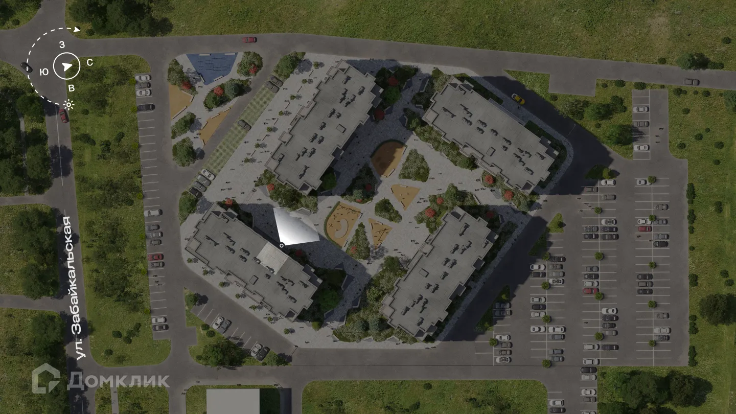 Планировка 1-комнатной квартиры 42.36 м² в ЖК Квартал Дягилев, г. Рязань — фото 4