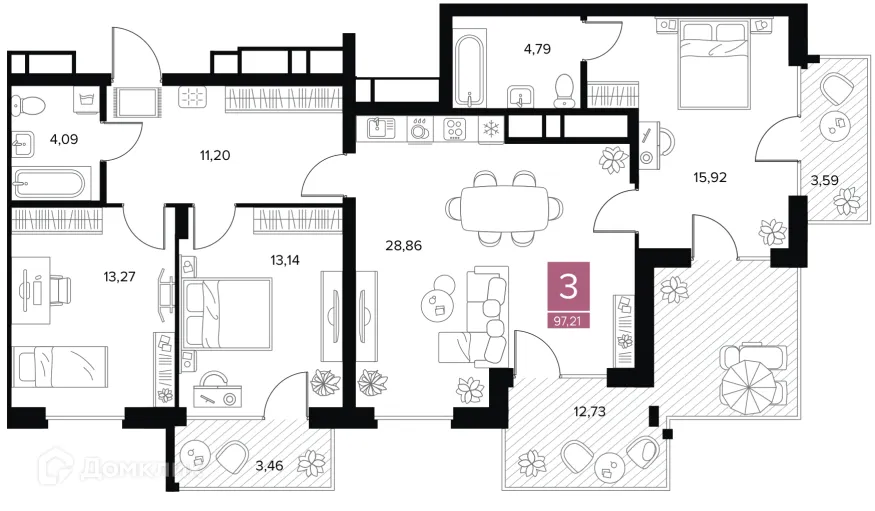 Фото квартиры в ЖК Квартал Дягилев
