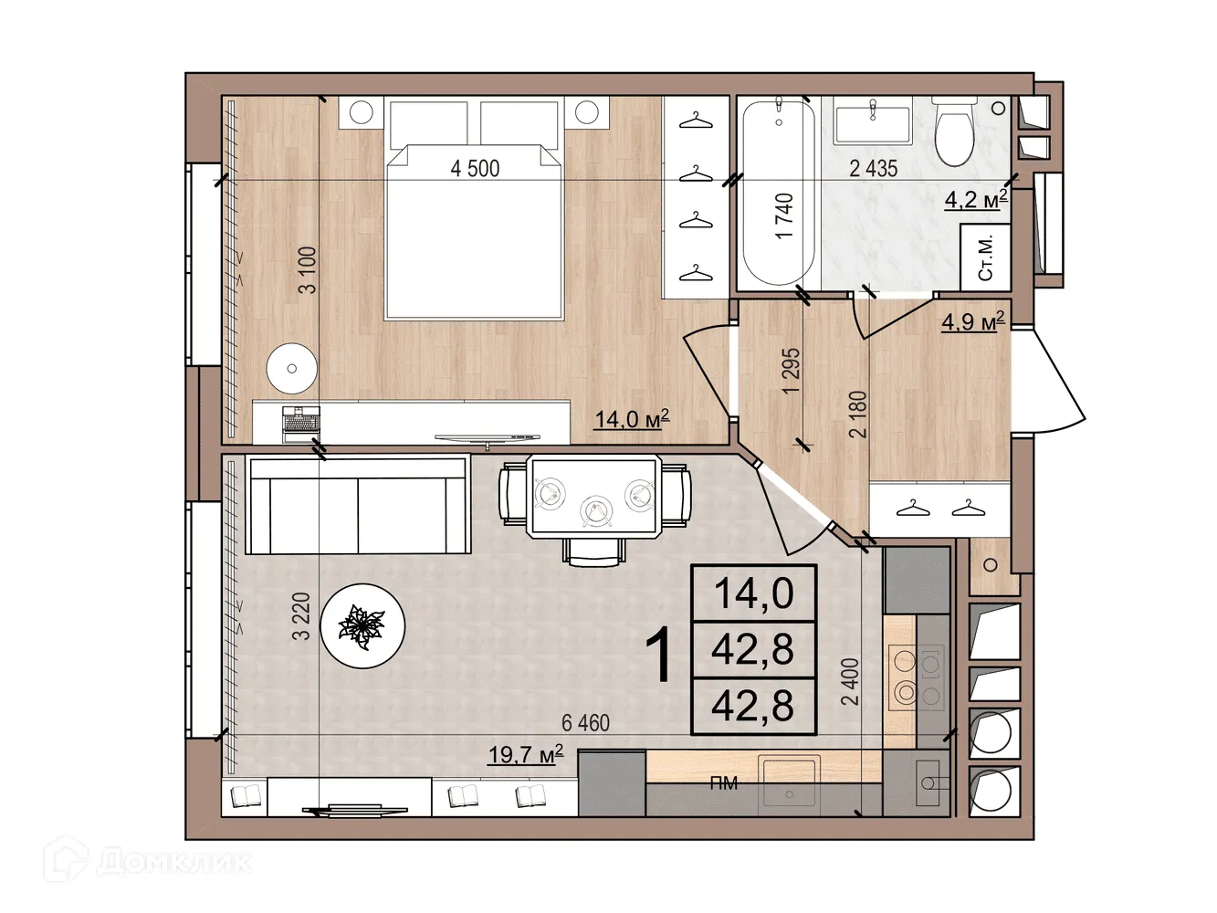 Фото квартиры в ЖК Skyline (Скайлайн)