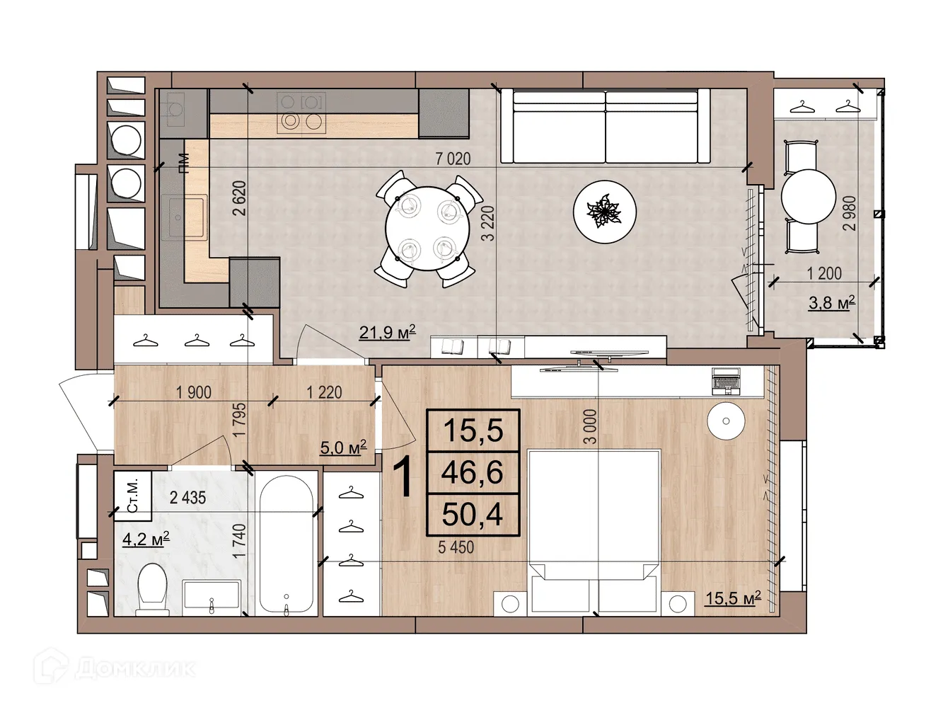 Фото квартиры в ЖК Skyline (Скайлайн)