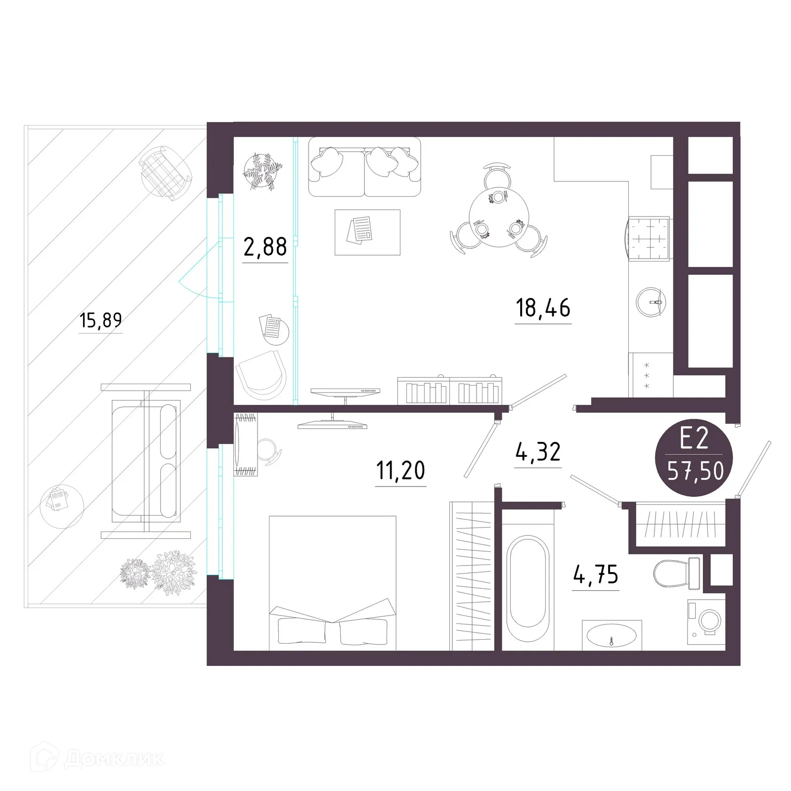 Фото квартиры в ЖК Крылья