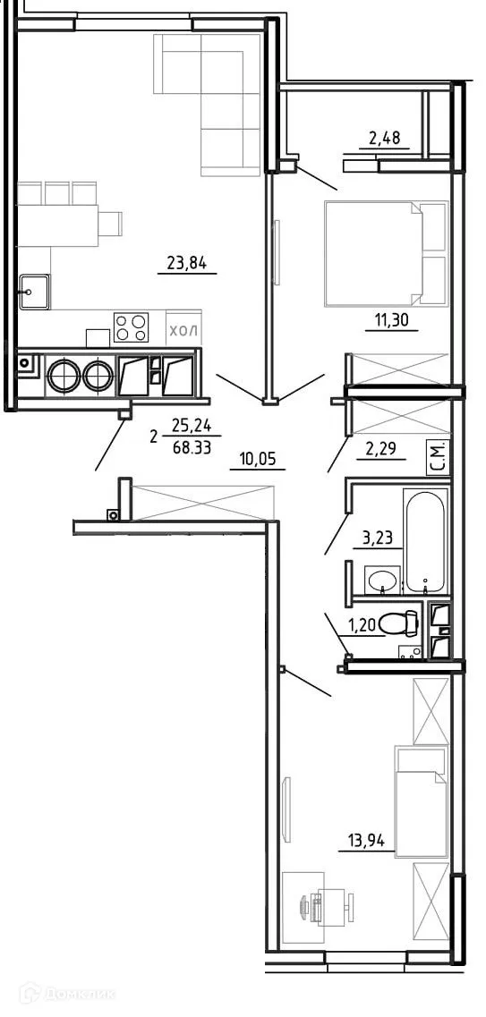 Фото квартиры в ЖК Смарт Квартал ЦЕНТРАЛЬНЫЙ