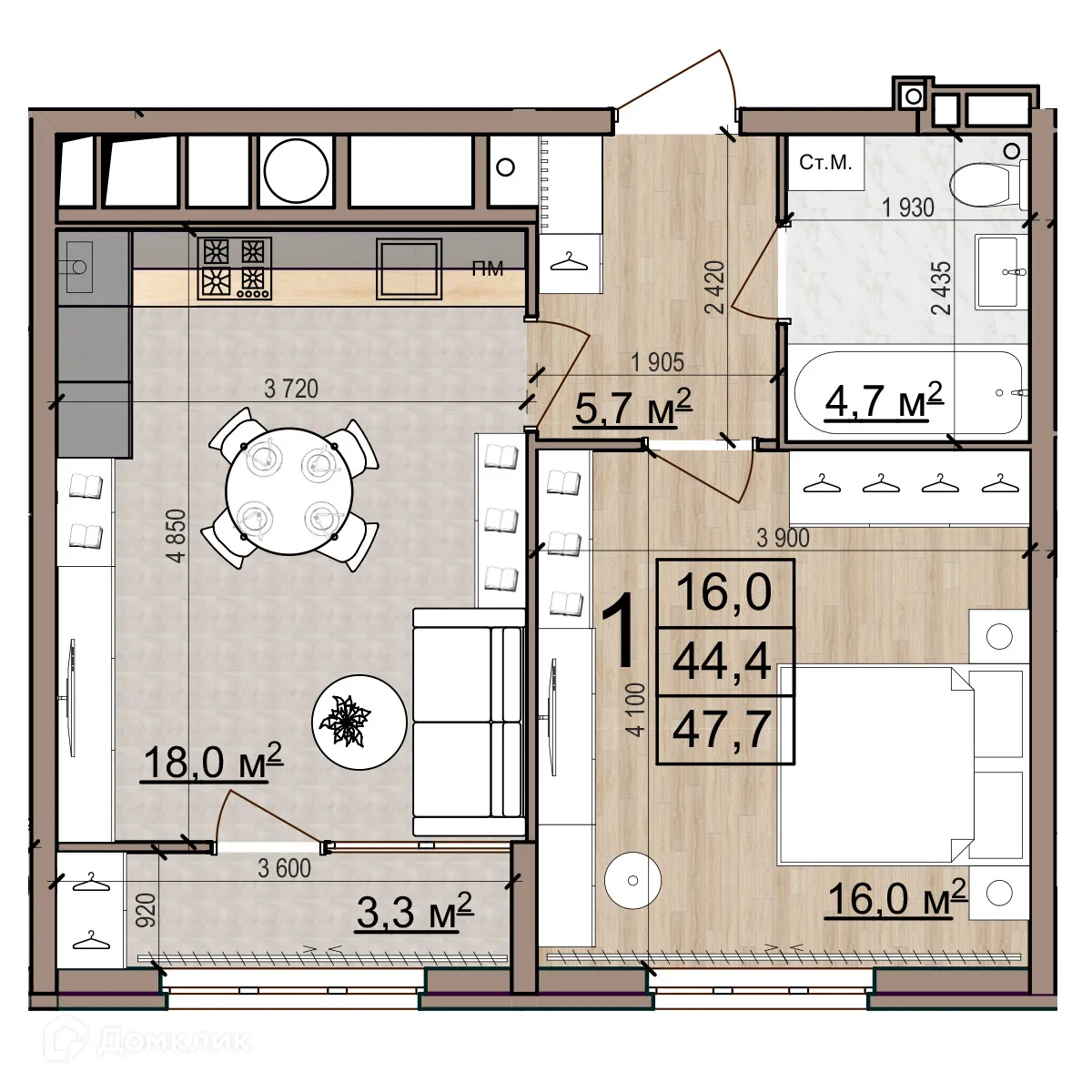 Фото квартиры в ЖК Еврокласс-5