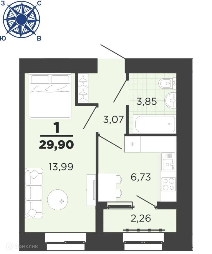 Фото квартиры в ЖК "Юный"