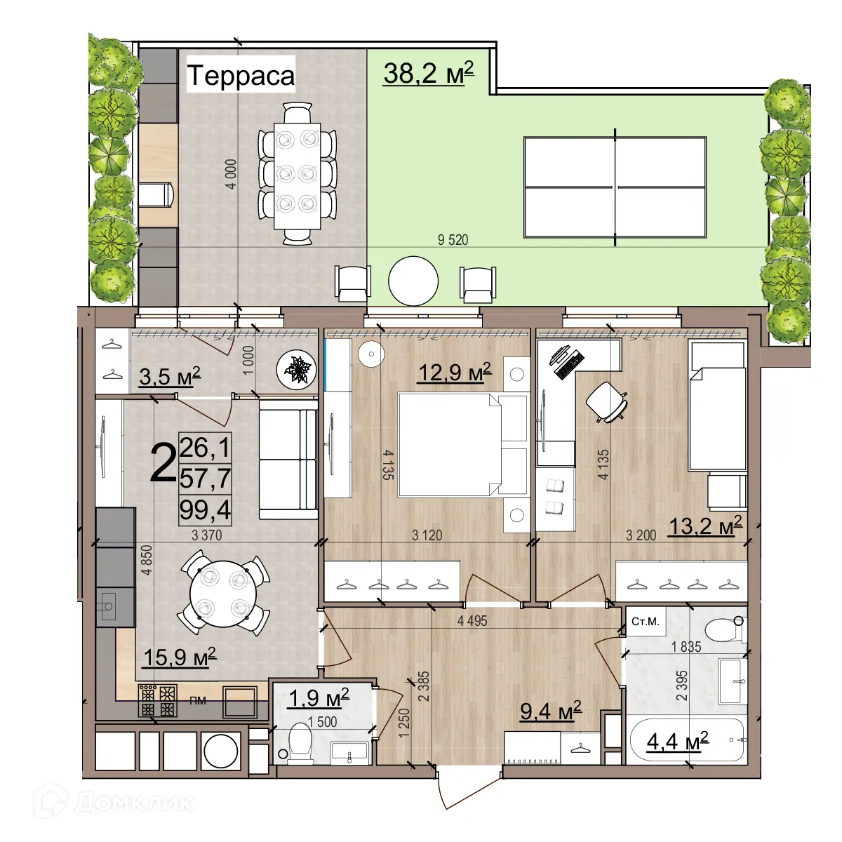 Фото квартиры в ЖК Еврокласс-5