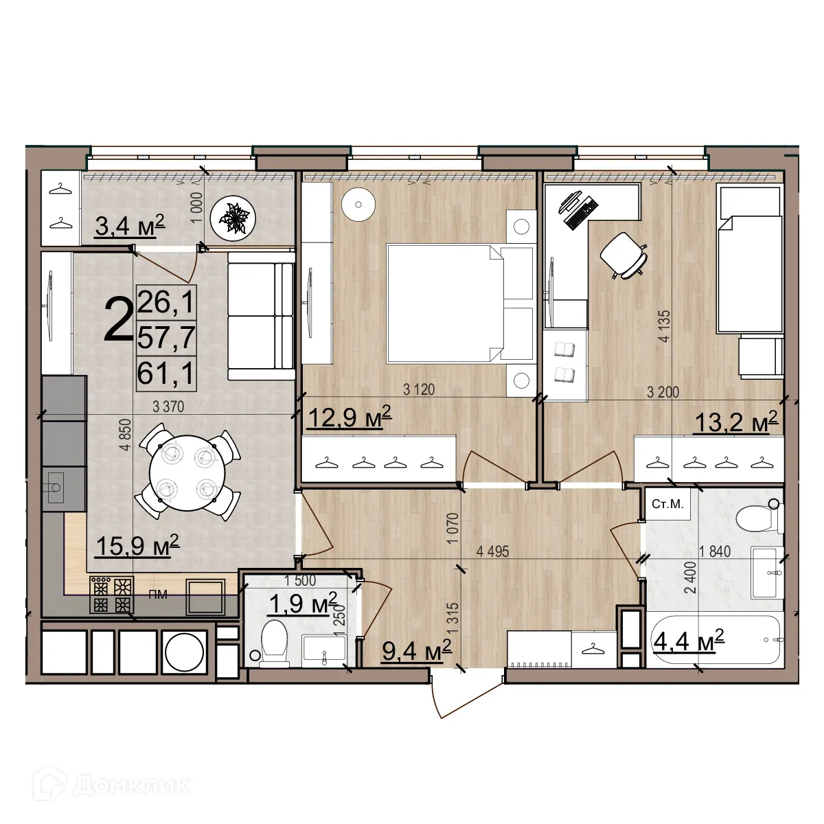 Фото квартиры в ЖК Еврокласс-5