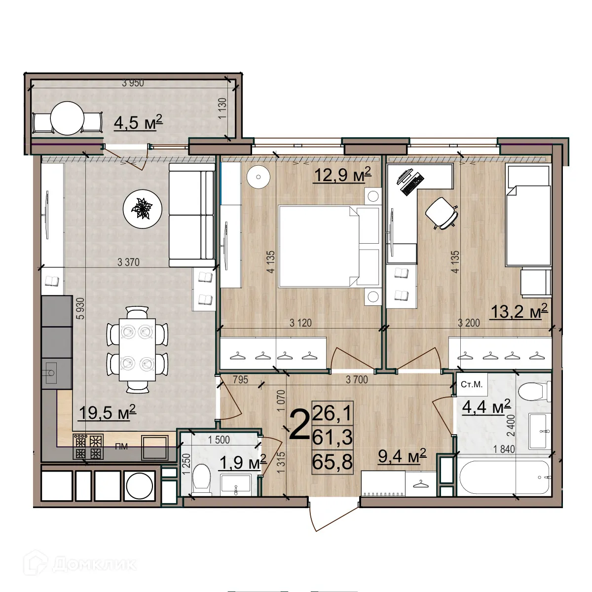 Фото квартиры в ЖК Еврокласс-5