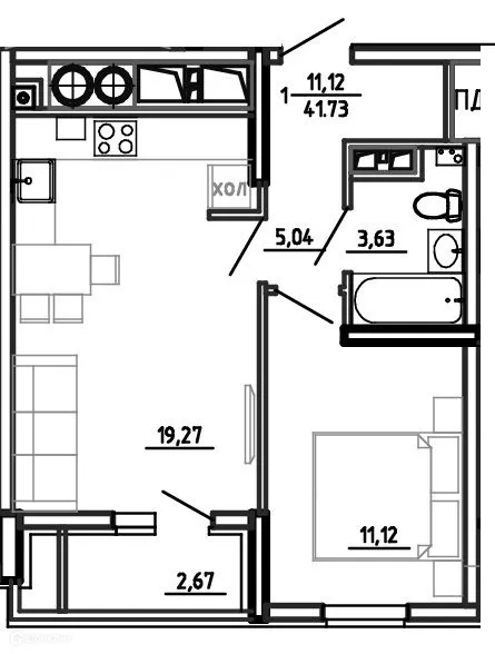 Фото квартиры в ЖК Смарт Квартал ЦЕНТРАЛЬНЫЙ