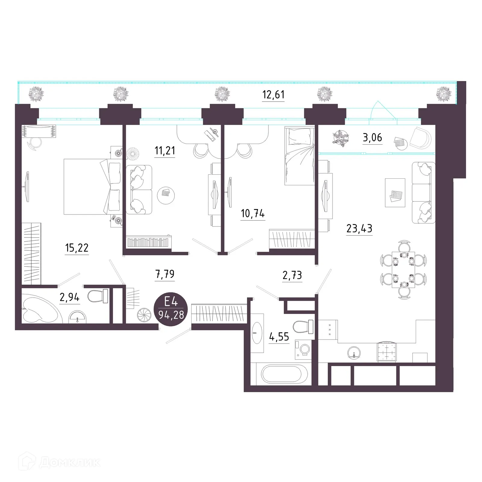 Фото квартиры в ЖК Крылья