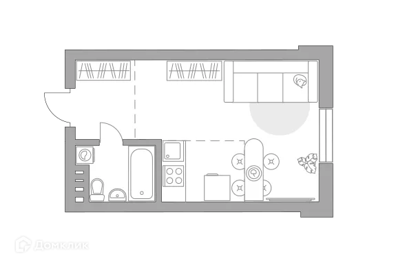 Планировка Студия в ЖК «Театральный парк»