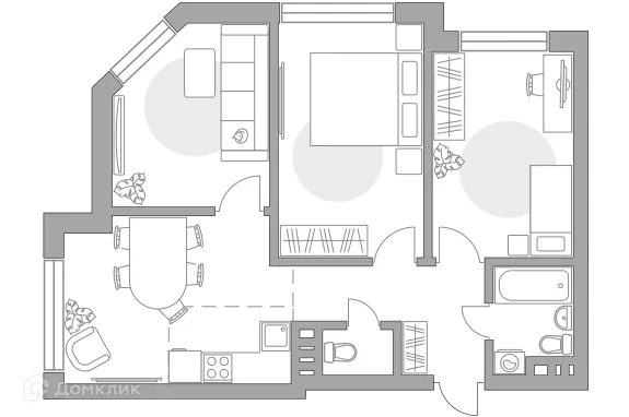 Планировка 4 комн. в ЖК «Театральный парк»