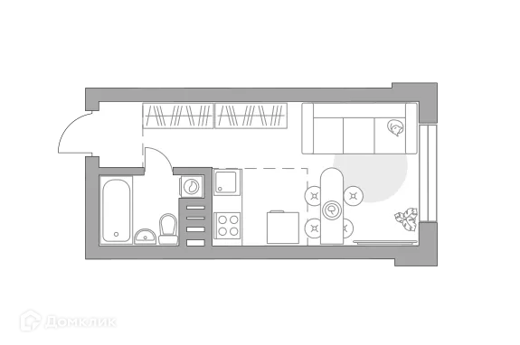 Планировка Студия в ЖК «Театральный парк»