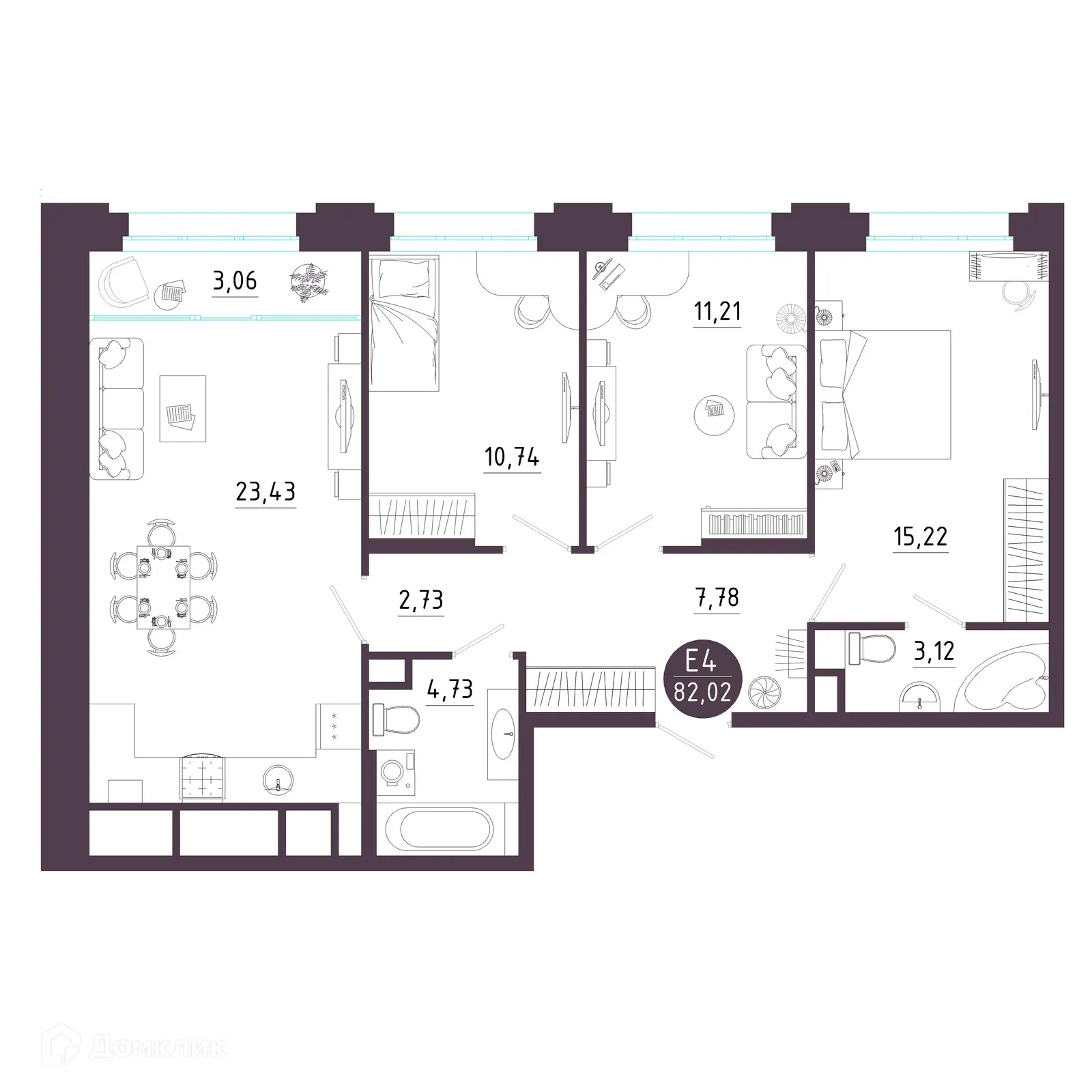 Фото квартиры в ЖК Крылья