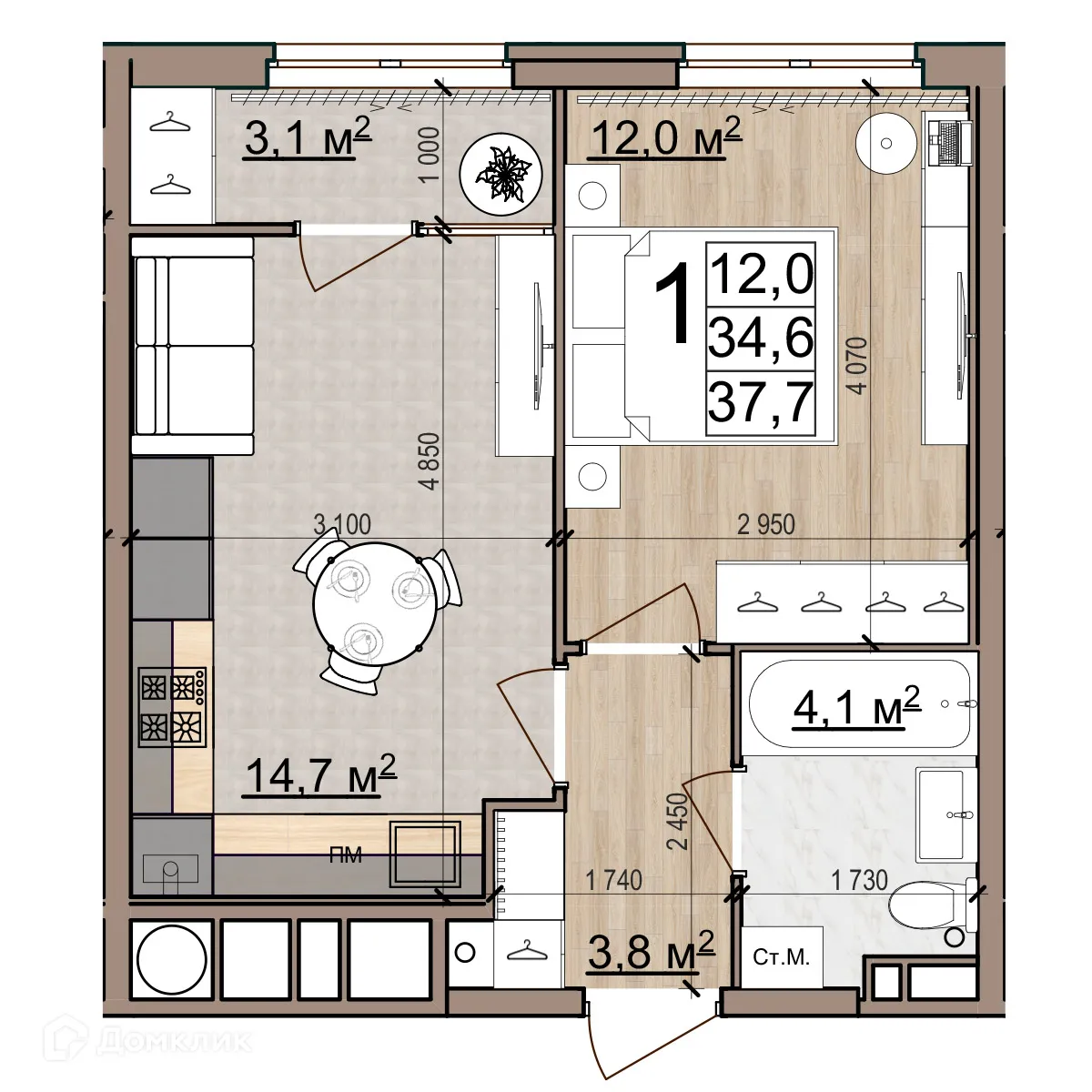 Фото квартиры в ЖК Еврокласс-5