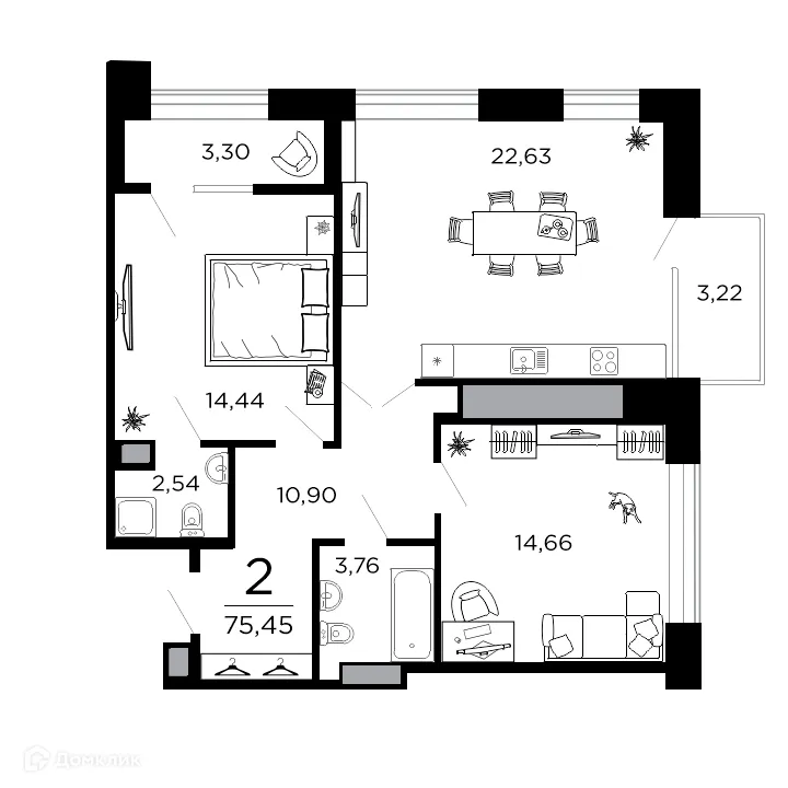 Фото квартиры в ЖК ВЕГА