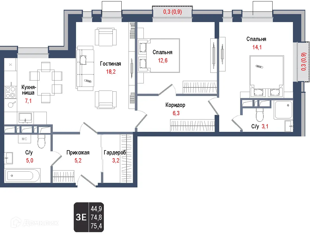 Фото квартиры в ЖК Киноквартал