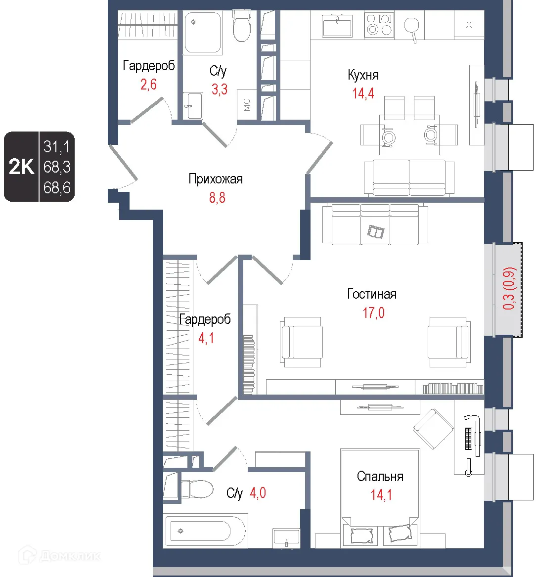 Фото квартиры в ЖК Киноквартал