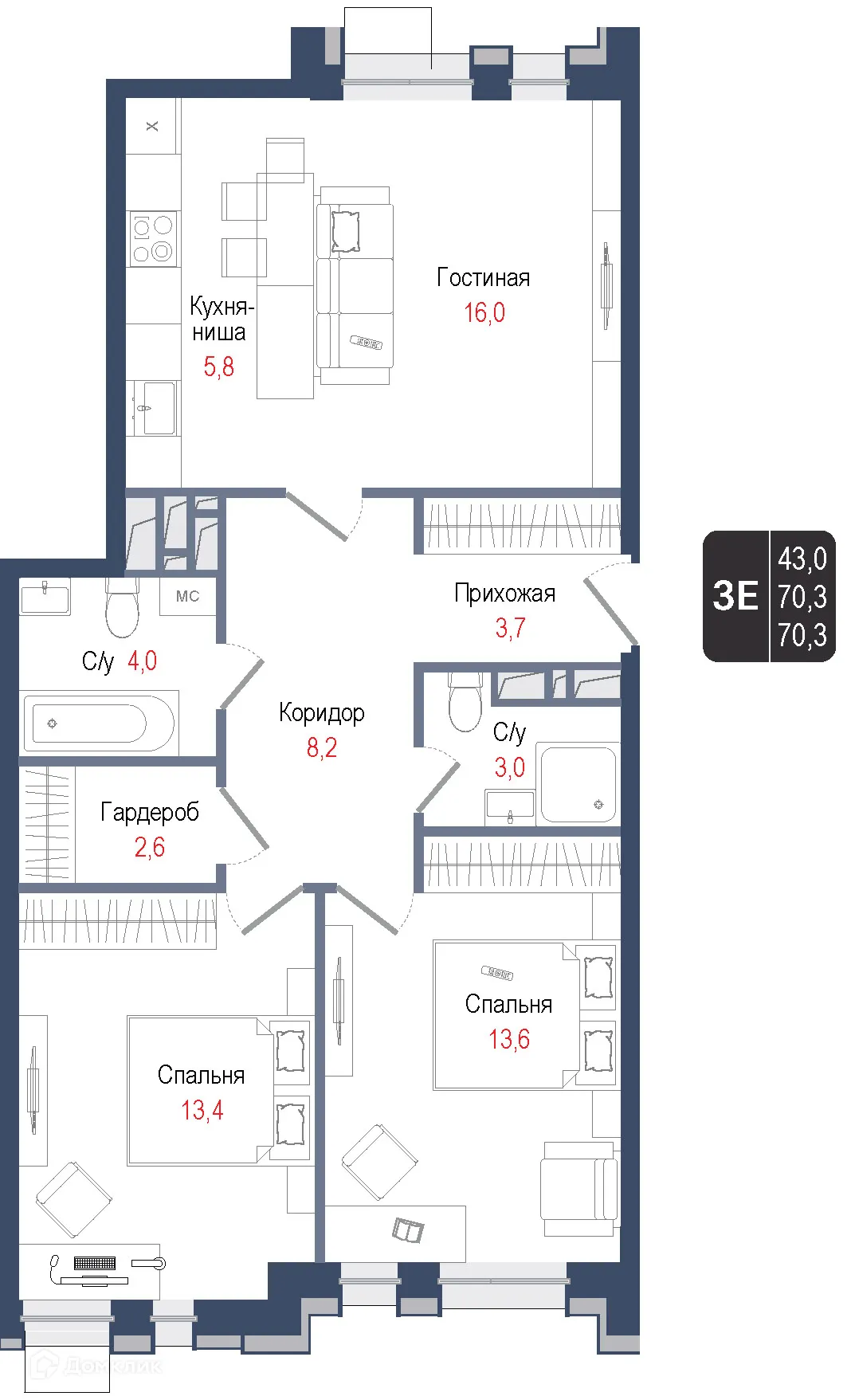 Фото квартиры в ЖК Киноквартал