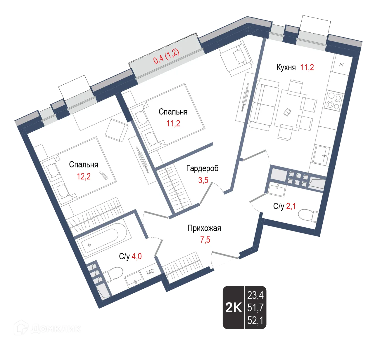 Фото квартиры в ЖК Киноквартал
