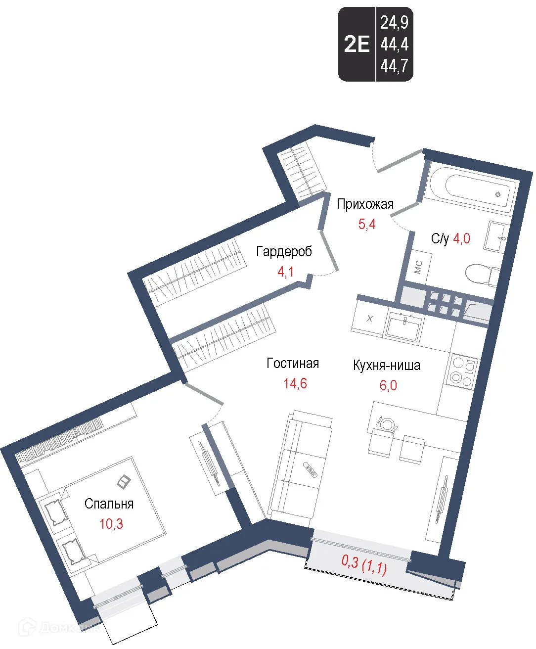 Фото квартиры в ЖК Киноквартал