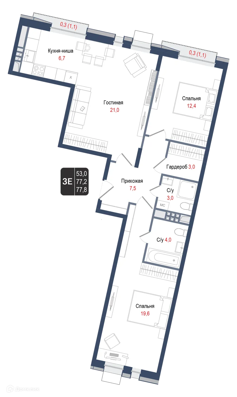 Фото квартиры в ЖК Киноквартал