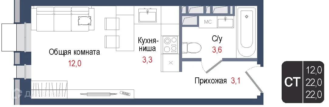 Фото квартиры в ЖК Киноквартал