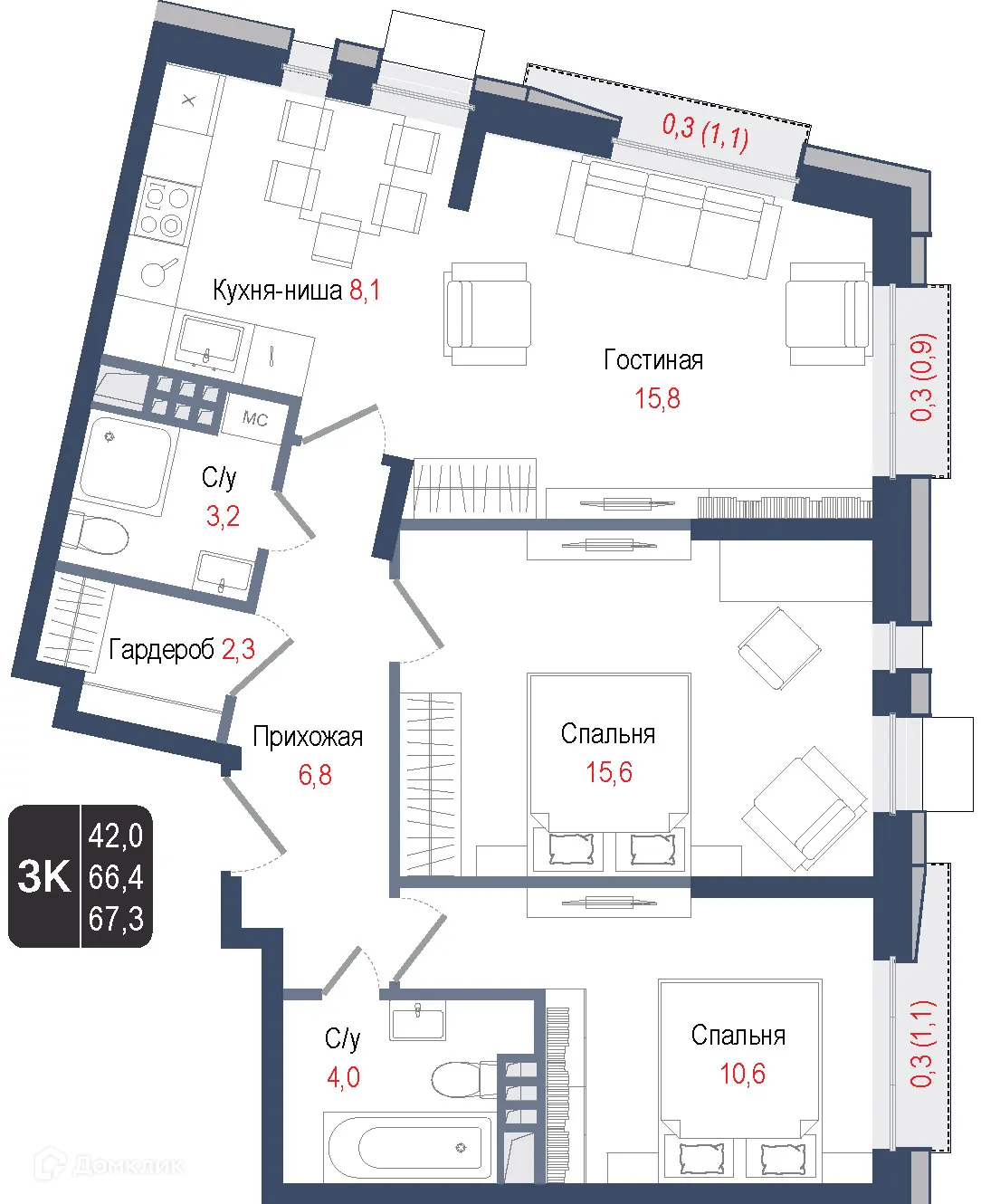 Фото квартиры в ЖК Киноквартал